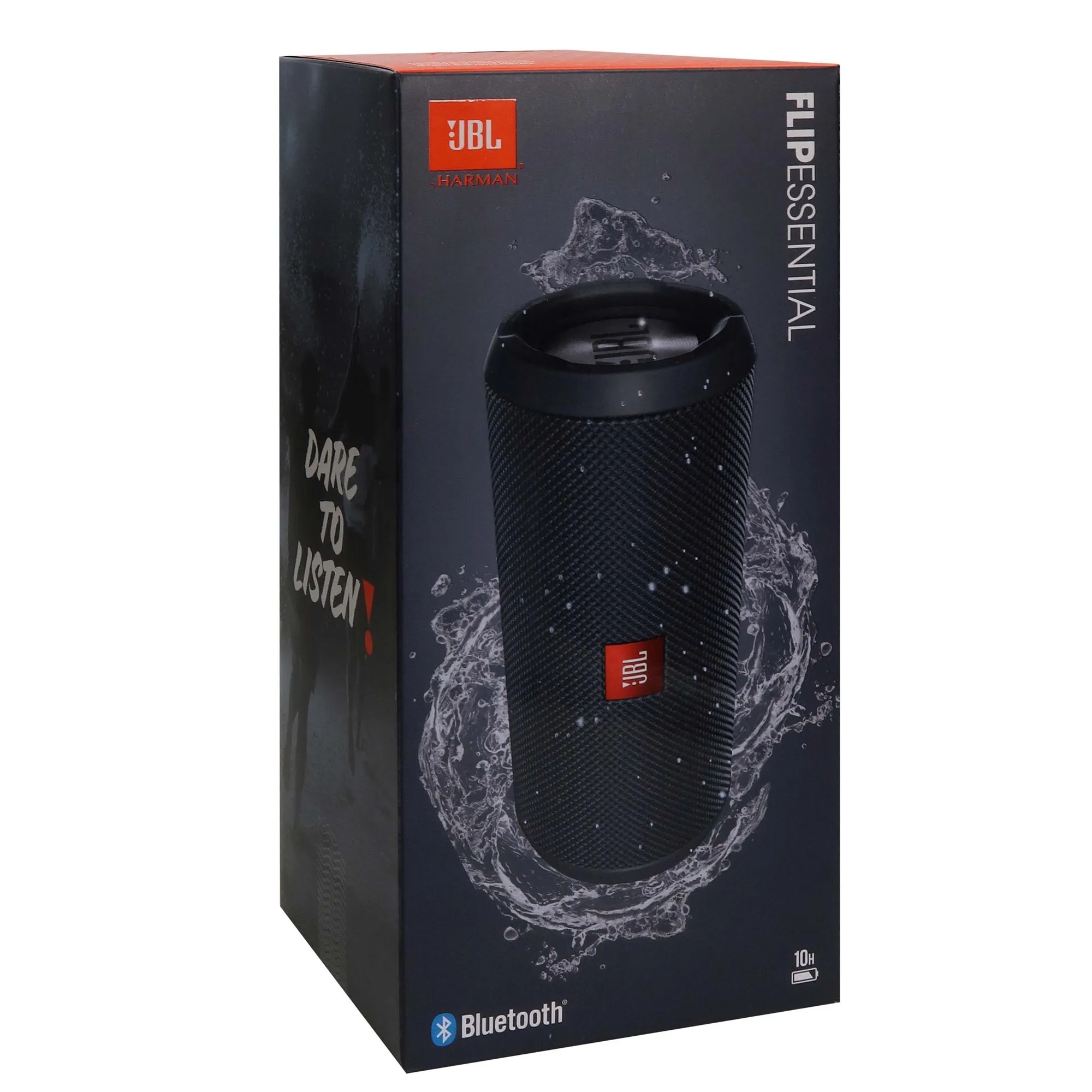 2x JBL Flip Essential Bluetooth Speaker (Black)