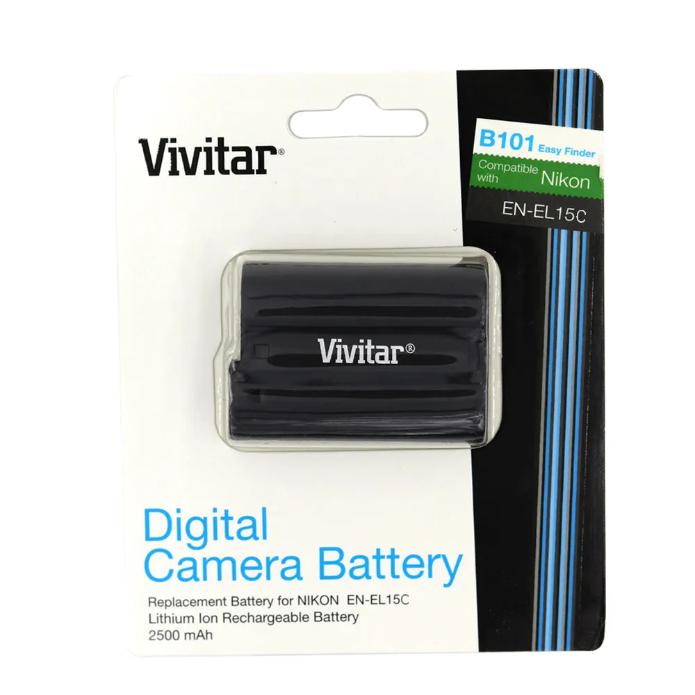 3x Vivitar Replacement Rechargeable Battery for Nikon EN-EL15c   MH-25 Replacement Battery Charger