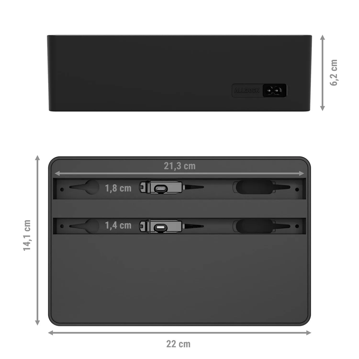 ALLDOCK Wireless Black