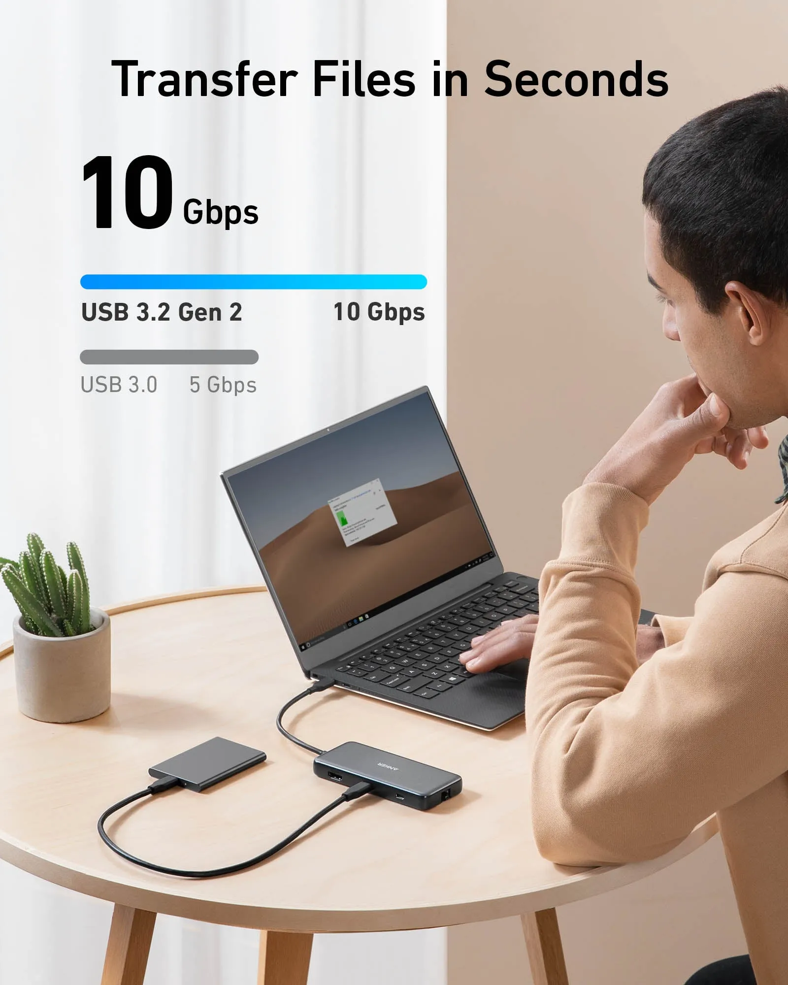 Anker 555 USB-C Powerexpand 8-In-1 Data Hub (Online) - Gray