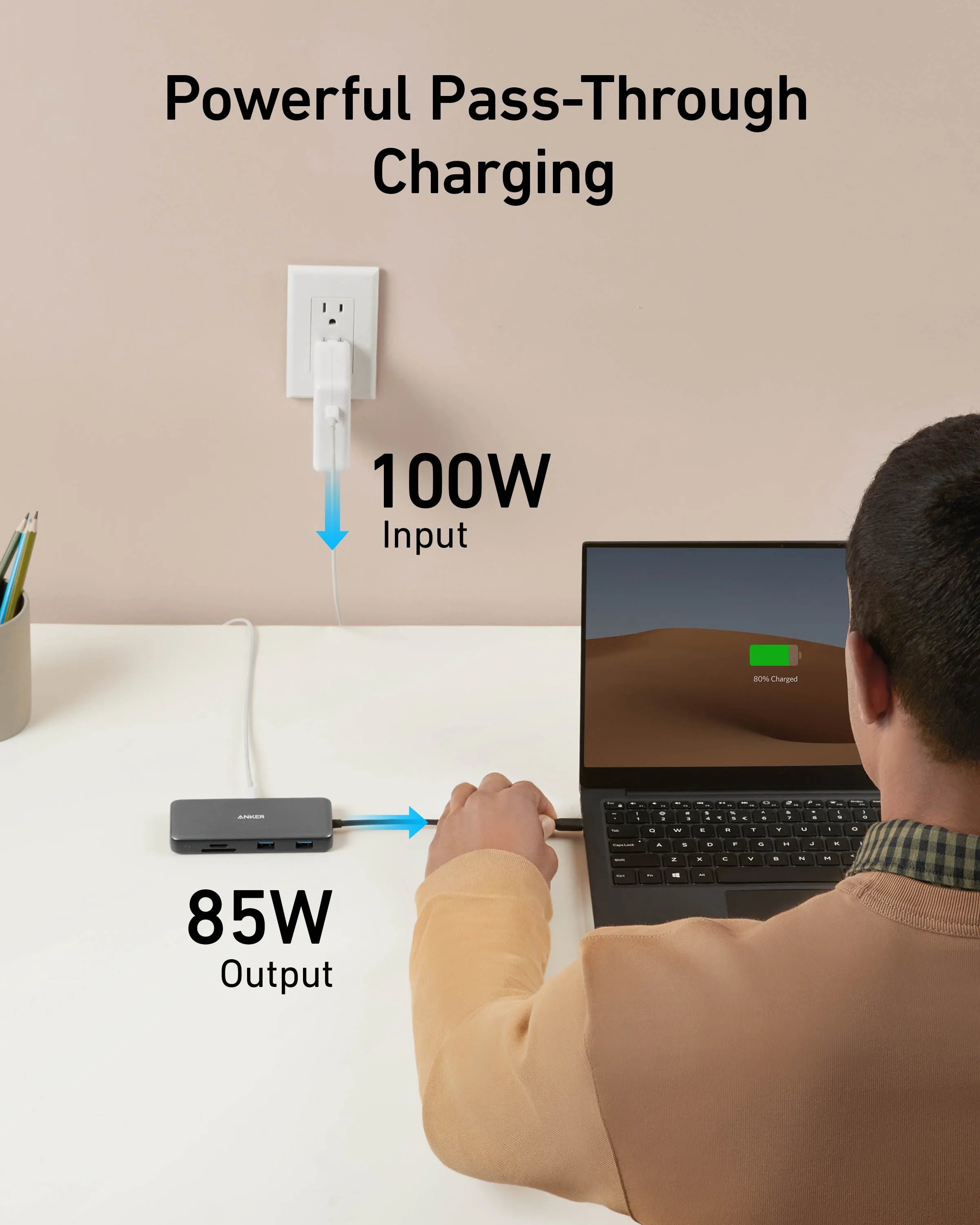 Anker 555 USB-C Powerexpand 8-In-1 Data Hub (Online) - Gray