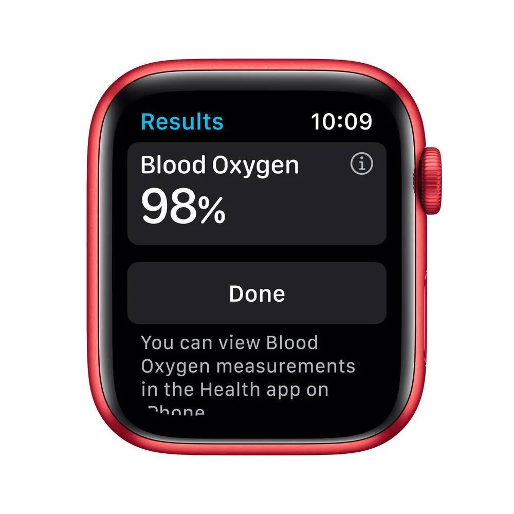 Apple Watch Series 6 (2020) GPS 44 mm - Aluminium Red - Sport band Red