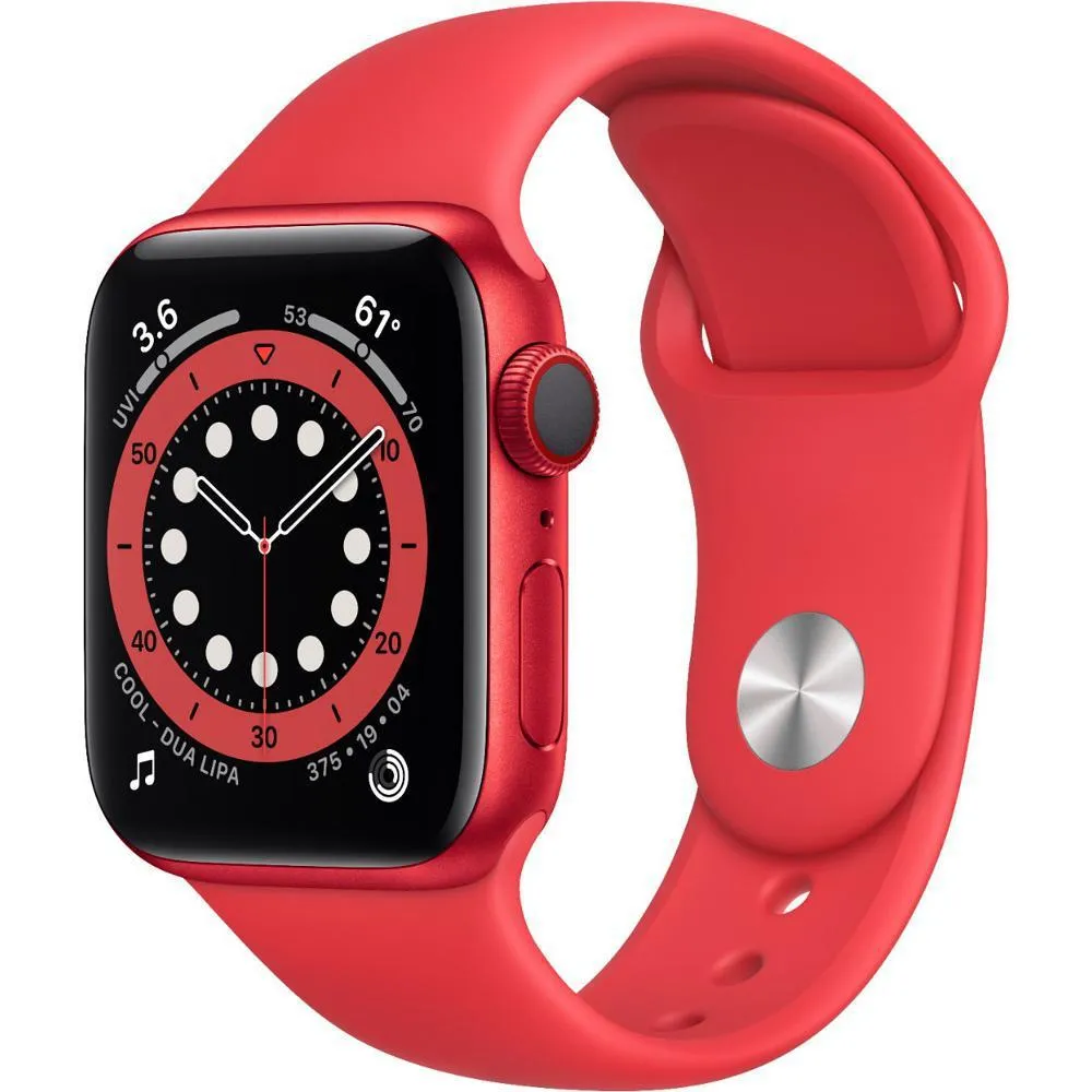 Apple Watch Series 6 (2020) GPS   Cellular 44 mm - Aluminium Red - Sport band Red