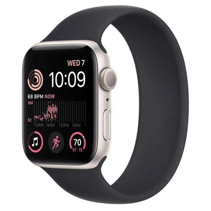 Apple Watch Series 7 (2021) GPS 41 mm - Aluminium Starlight - Solo loop Black