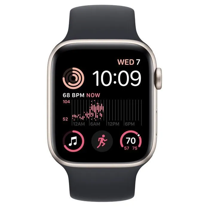 Apple Watch Series 7 (2021) GPS 41 mm - Aluminium Starlight - Solo loop Black