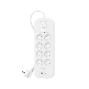 Belkin Srb003ca2m Surge Protector White 8 Ac Outlet(S) 2 M