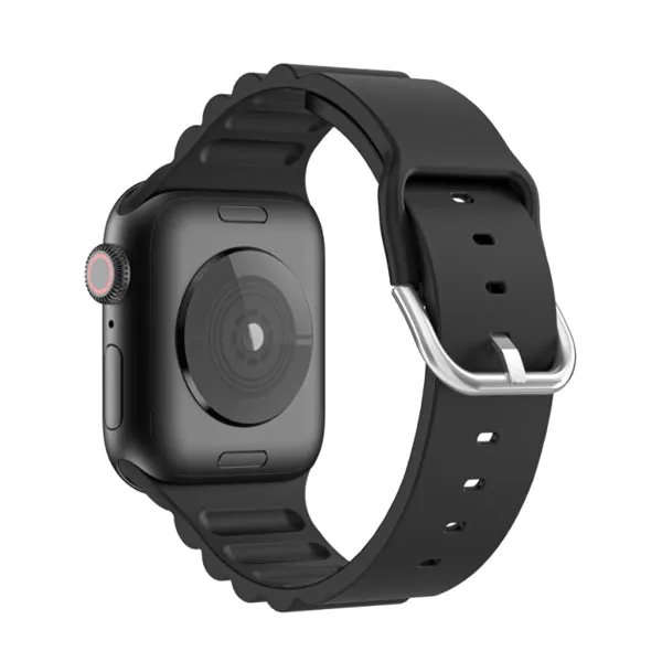 Black Silicone Apple Watch Band 黑色矽膠 Apple 錶帶