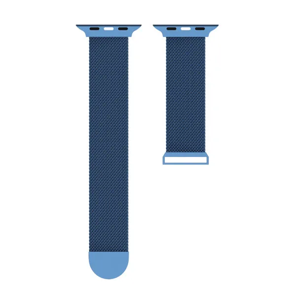 Blue Milano Magnetic Stainless Steel Mini Buckle Apple Watch Band 藍色米蘭磁吸式不銹鋼迷你扣 Apple 錶帶 (KCWATCH1159a)