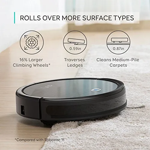 [BoostIQ] eufy RoboVac 11  (2nd Gen: Upgraded Bumper and Suction Inlet) High Suction, Self-Charging Robotic Vacuum Cleaner, Filter for Pet Fur, Cleans Hard Floors to Medium-Pile Carpets