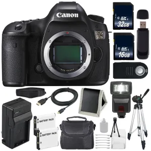 Canon EOS 5DS DSLR Camera (International Model) 0581C002   LP-E6 Battery   32GB Card   16GB Card Advanced Bundle