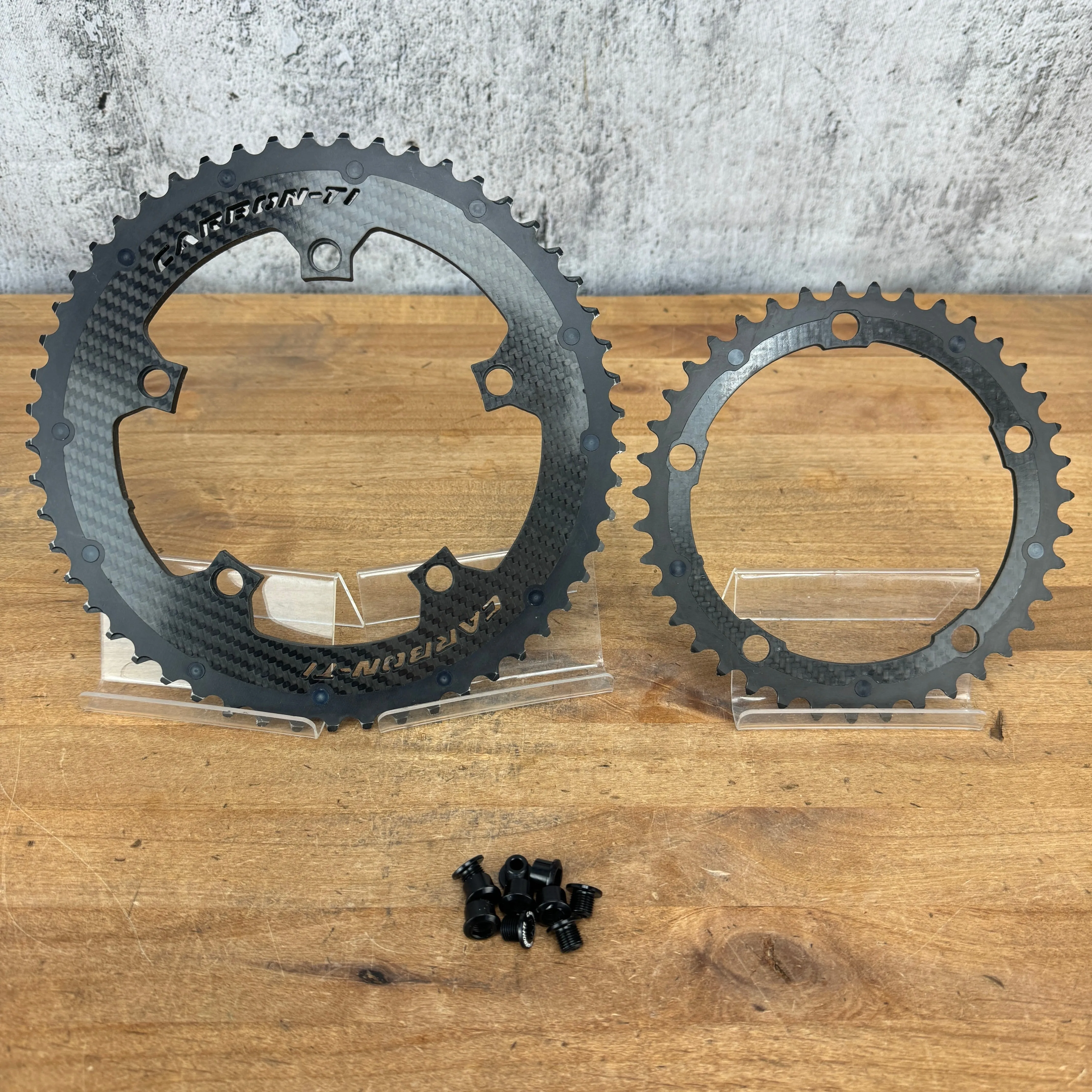 Carbon-Ti X-CarboRing 5-Bolt 130 BCD 53/39t 11-Speed Bike Chainring Set 156g