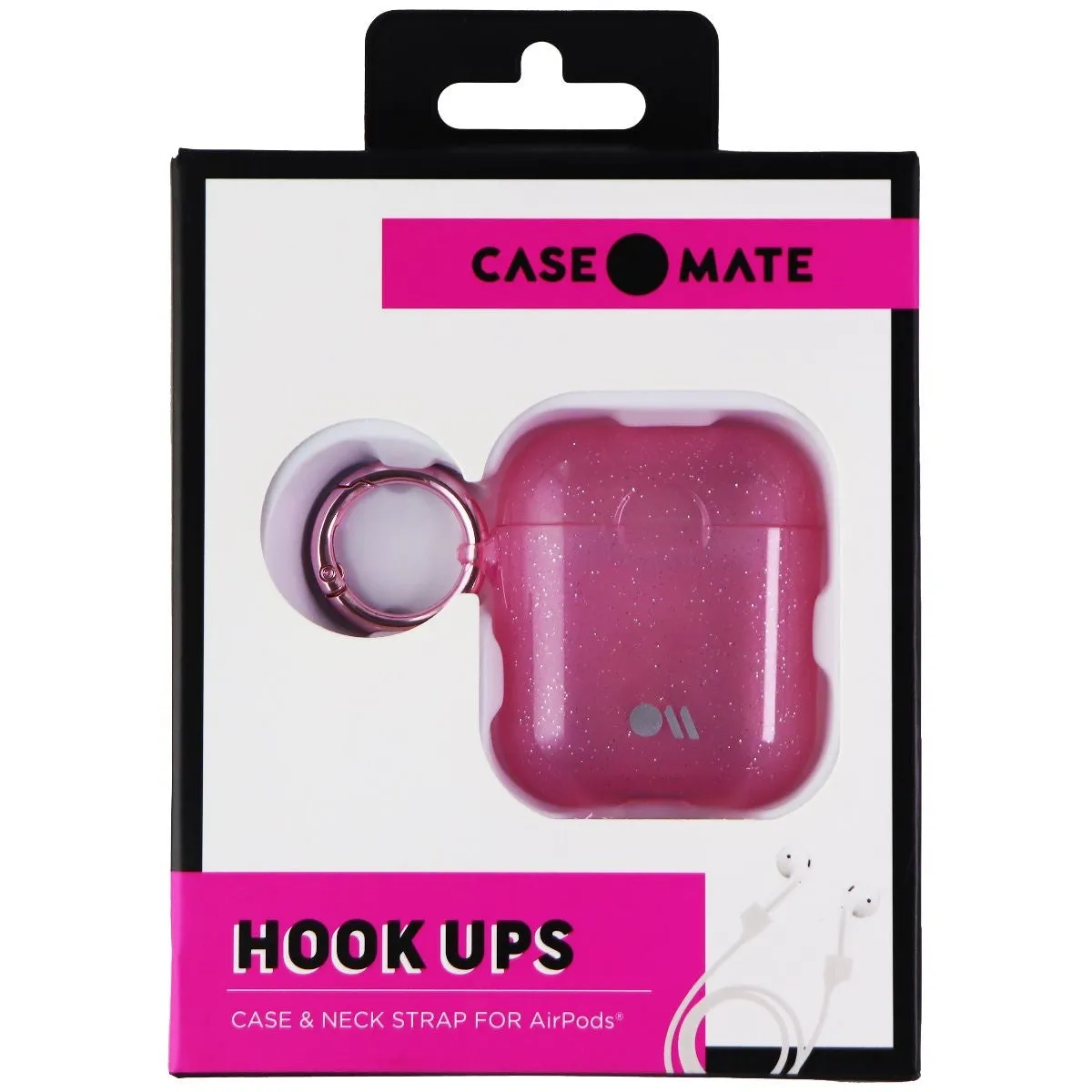 Case-Mate Hook Ups Case and Neck Strap for Apple AirPods (1st & 2nd Gen) - Pink