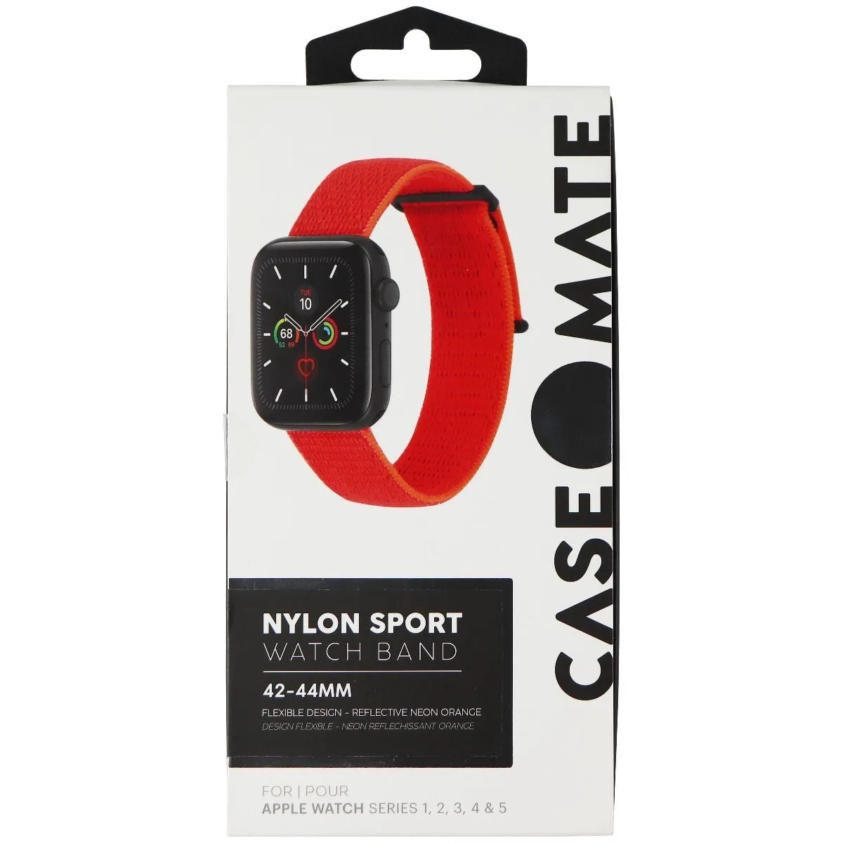 Case-Mate Nylon Watchband (42-44mm) for Apple Watch Series 1-5 - Neon Orange