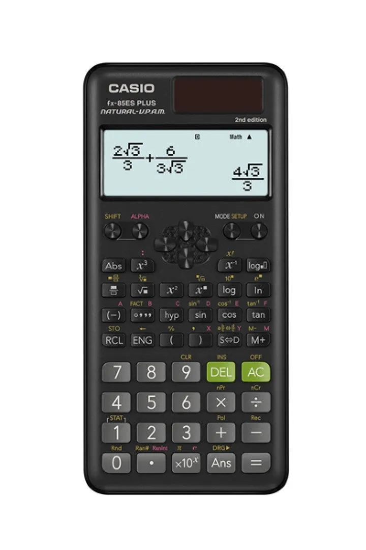 Casio Fx-85Esplus-2 B Calculator Scientific 252 Functions 77X162mm, Cardboard Box, Black