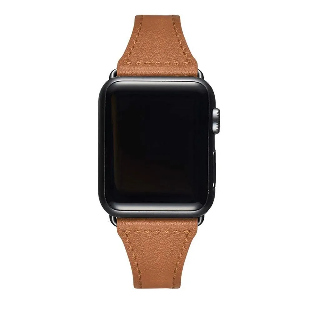 Classic Leather Loop Strap For Apple Watchband Series 7 6 5 4 3 2 1