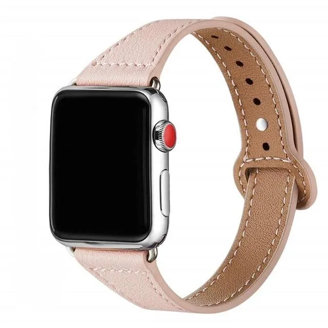 Classic Leather Loop Strap For Apple Watchband Series 7 6 5 4 3 2 1