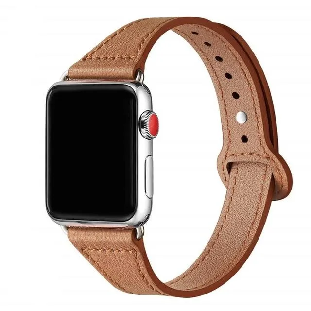 Classic Leather Loop Strap For Apple Watchband Series 7 6 5 4 3 2 1