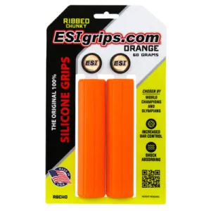 Esi Grips,Ribbed Chunky 60G,Orange,Wplugs,130Mm Ribbed Chunky Esi Gripstape