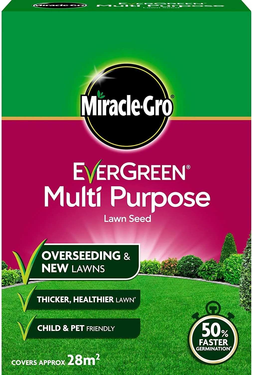 EverGreen Multi Purpose Grass Seed Carton, 840g