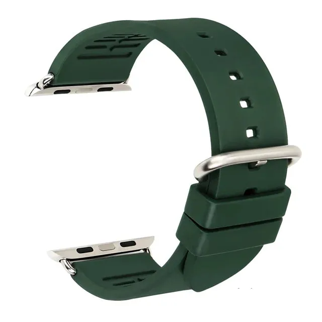 For Apple Watch Band 45mm 41mm 44mm 40mm 42mm 38mm Series 7 6 SE 5 4 3 Watchband Bracelet Sport Rubber iWatch Strap