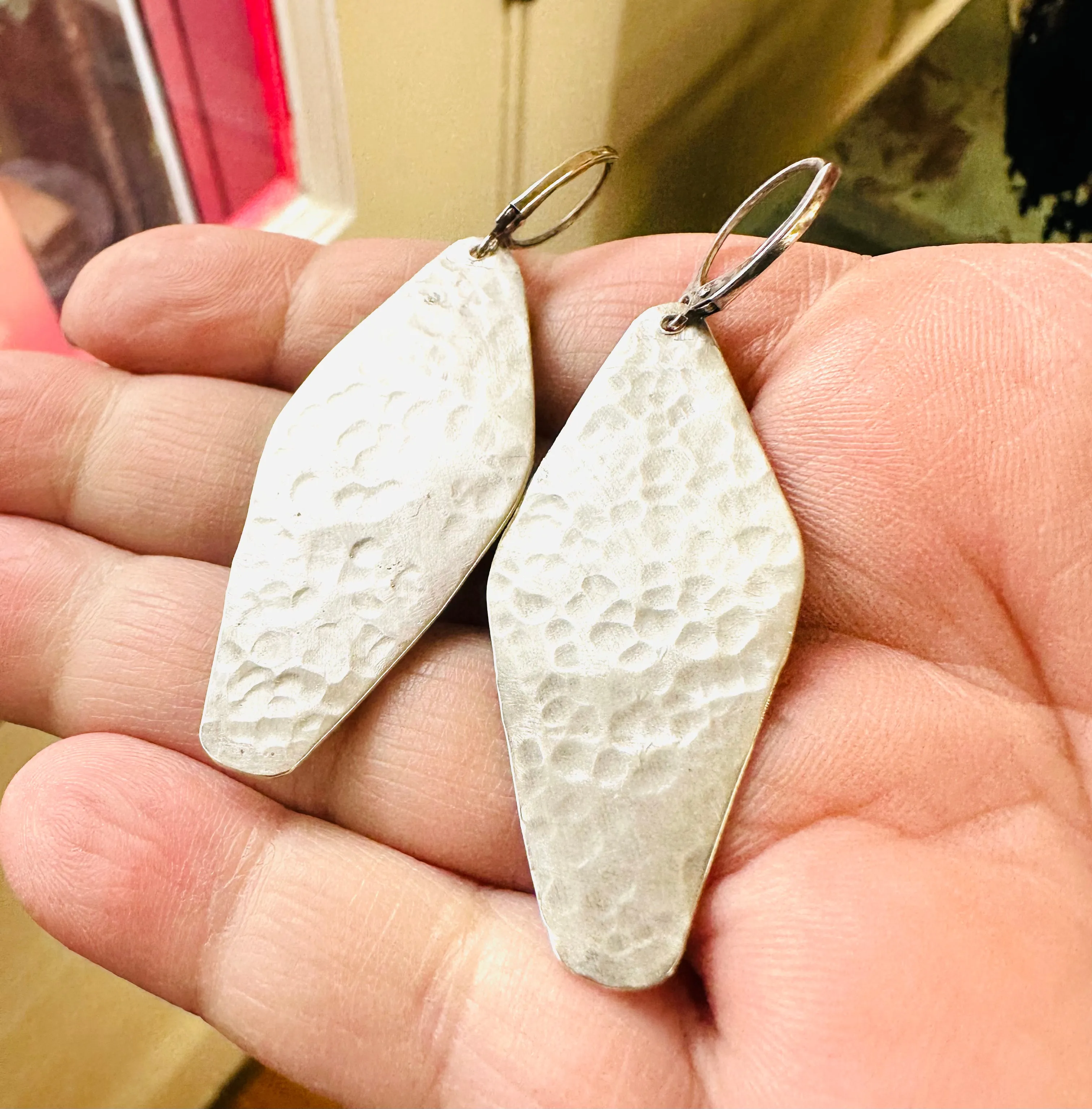 Fossil Earrings, Silver Star and Fossil Earrings