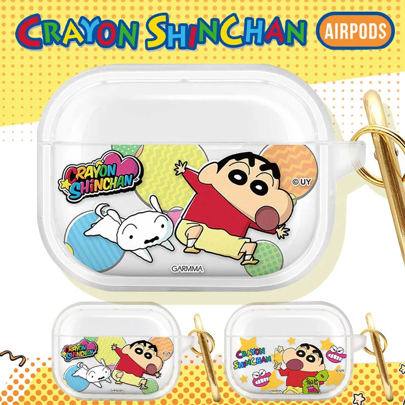 GARMMA Crayon Shin-chan Apple AirPods Pro 2/1 Charging Case Cover with Carabiner Clip