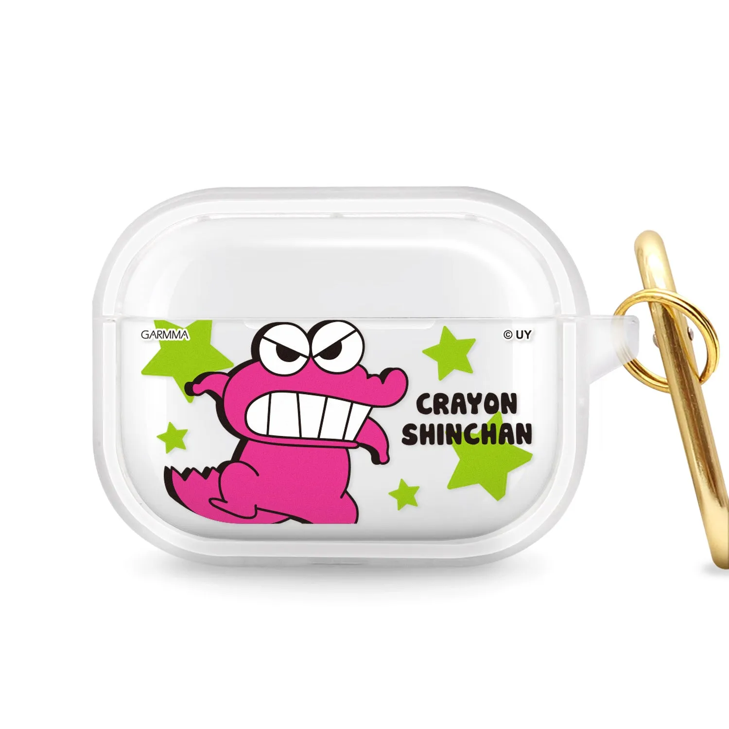 GARMMA Crayon Shin-chan Apple AirPods Pro 2/1 Charging Case Cover with Carabiner Clip