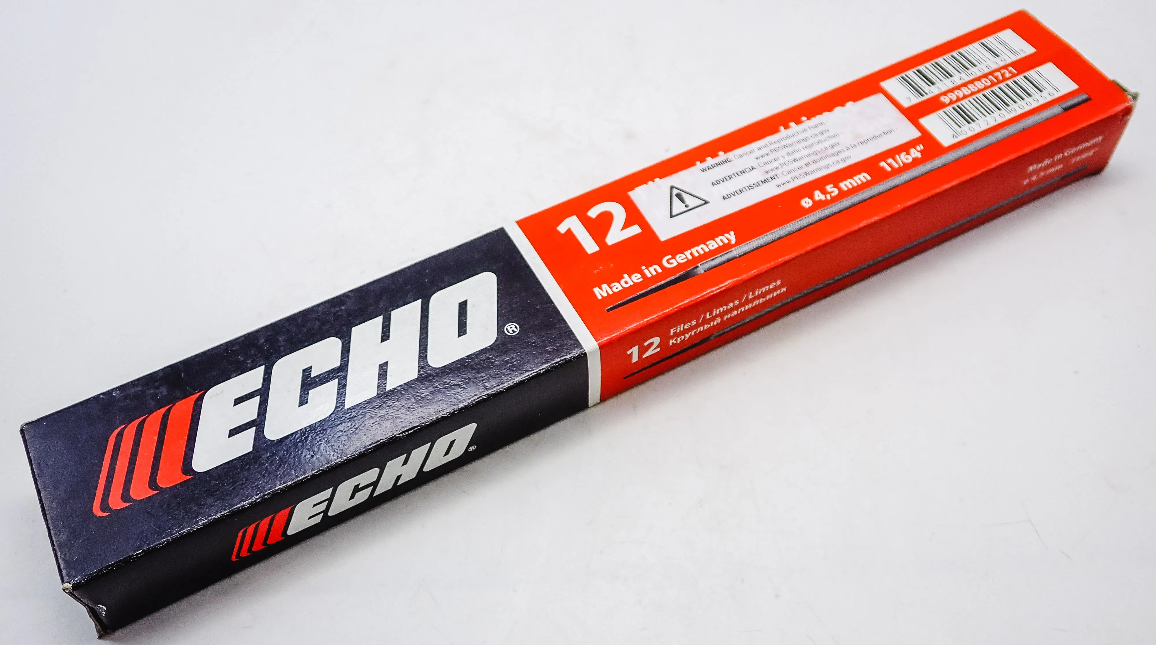 GENUINE ECHO CHAINSAW SHARPENING FILE 12-PACK 11/64 99988801721