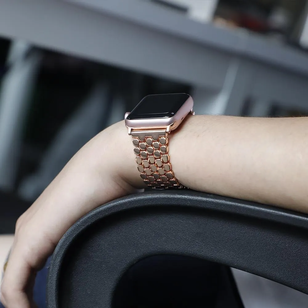 Hexagon Strap Premium Steel for Apple Watch Band