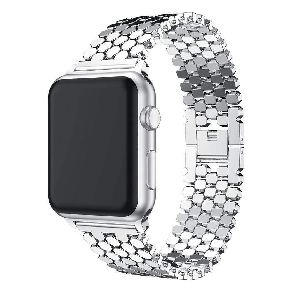 Hexagon Strap Premium Steel for Apple Watch Band