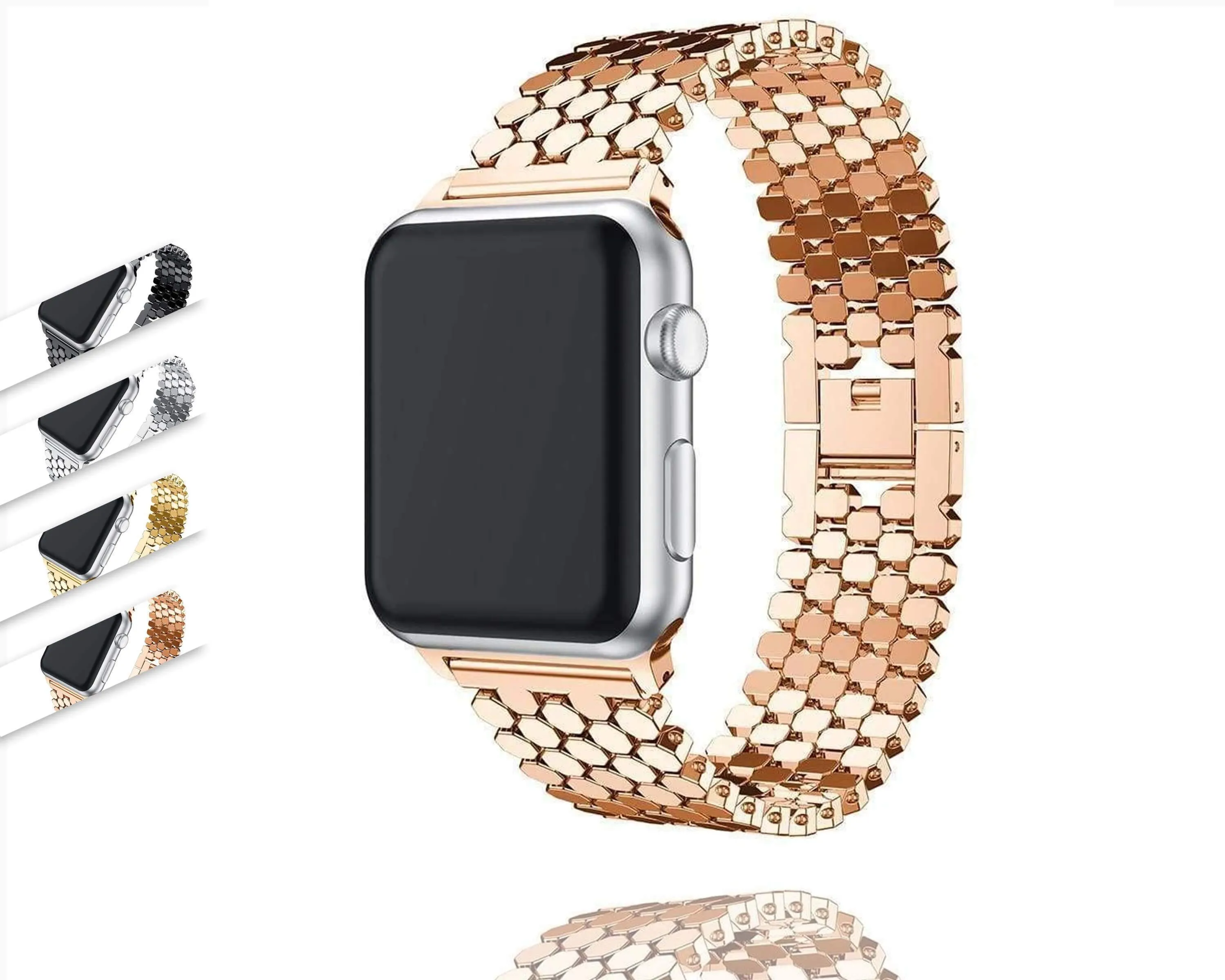 Hexagon Strap Premium Steel for Apple Watch Band