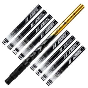 HK Army LAZR Fossil Elite Barrel Kit - 15 inch - Black Inserts - Cocker Threads - Gold/Black Splash