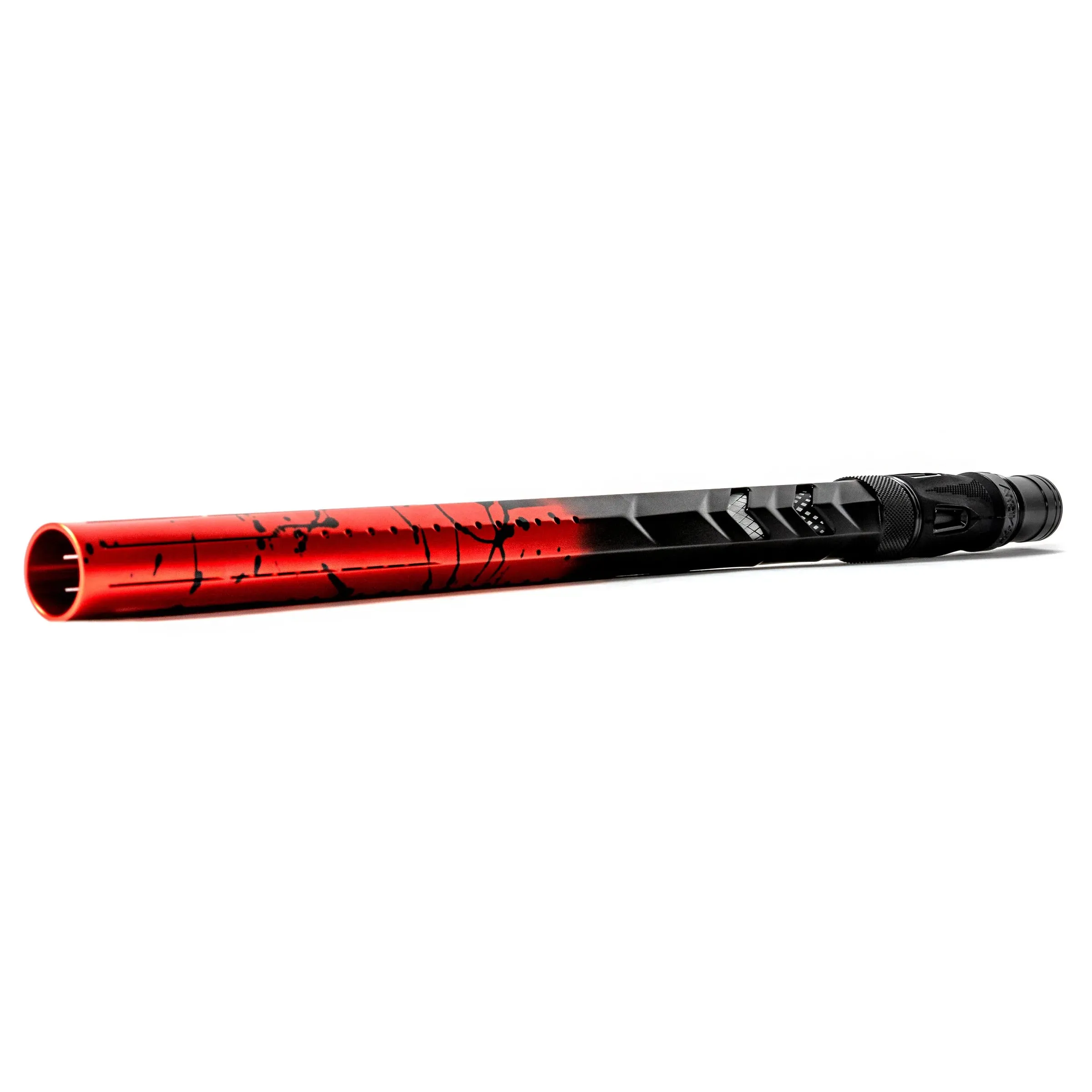 HK Army LAZR Fossil Elite Barrel Kit - 15 inch - Black Inserts - Cocker Threads - Red/Black Splash