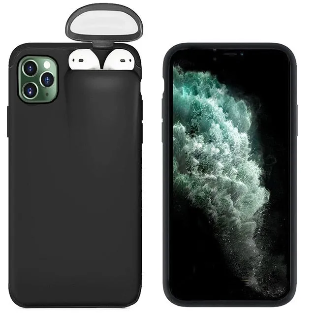 Jetjoy Case for iPhone 11 Pro Max Case Xs Max Xr X 10 8 7 Plus Cover for AirPods 2 1 Holder Hard Case for AirPods Case Hot Sale