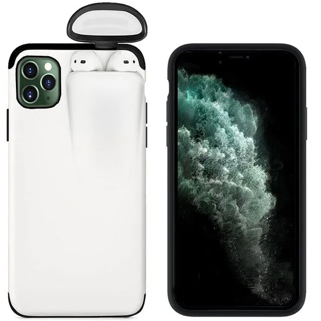 Jetjoy Case for iPhone 11 Pro Max Case Xs Max Xr X 10 8 7 Plus Cover for AirPods 2 1 Holder Hard Case for AirPods Case Hot Sale