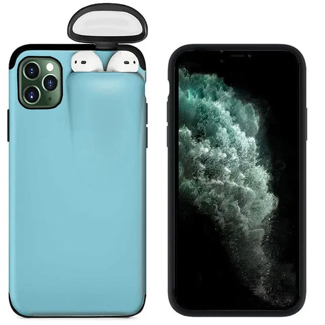 Jetjoy Case for iPhone 11 Pro Max Case Xs Max Xr X 10 8 7 Plus Cover for AirPods 2 1 Holder Hard Case for AirPods Case Hot Sale