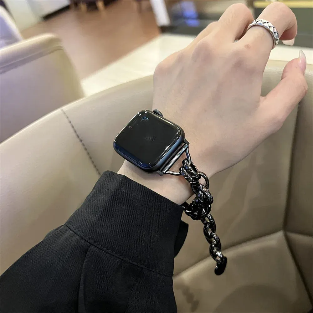 Lover Heart Chain Bracelet For Apple Watch 9 Band 8 7 6 5 Se 4 Ultra 2 Cute Wristband For Iwatch 40mm 41mm 42mm 44mm 45mm 49mm