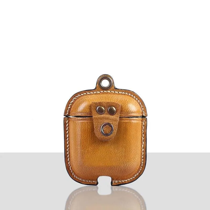 Marion Veg Tanned Leather Luxury Protective Cover Case for Apple Airpods 1 & 2 Personalize It