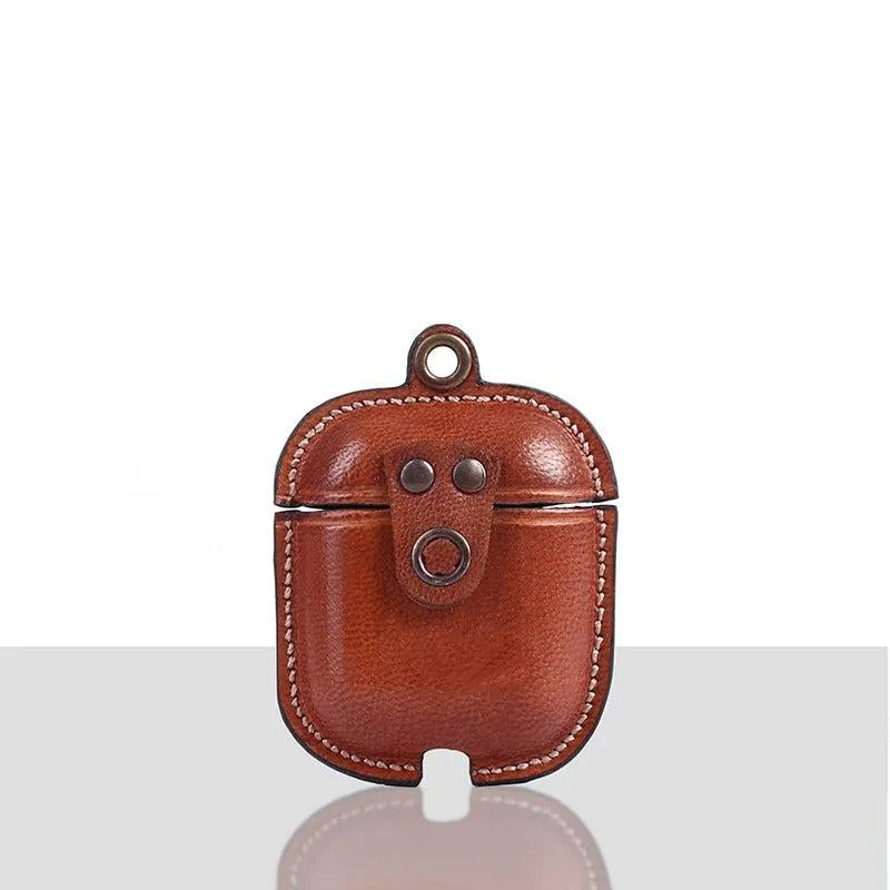 Marion Veg Tanned Leather Luxury Protective Cover Case for Apple Airpods 1 & 2 Personalize It