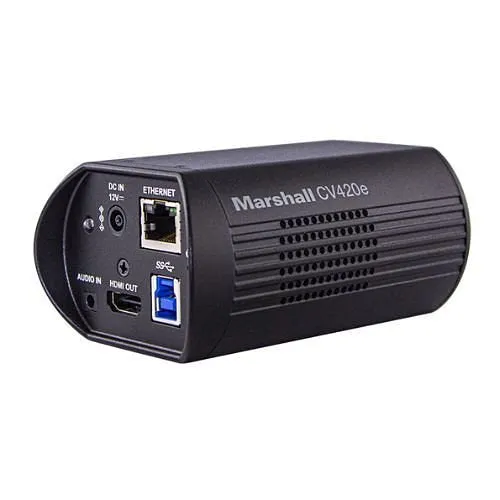 Marshall CV420E 4K Compact ePTZ Stream Camera with IP, HDMI and USB, 4.5mm Lens, Black