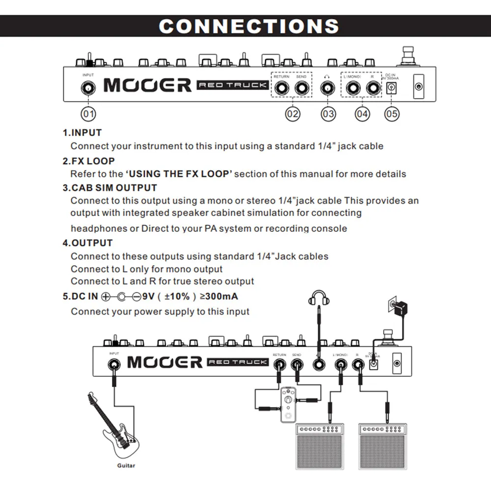 MOOER RED TRUCK Electric Guitar Multi Effect