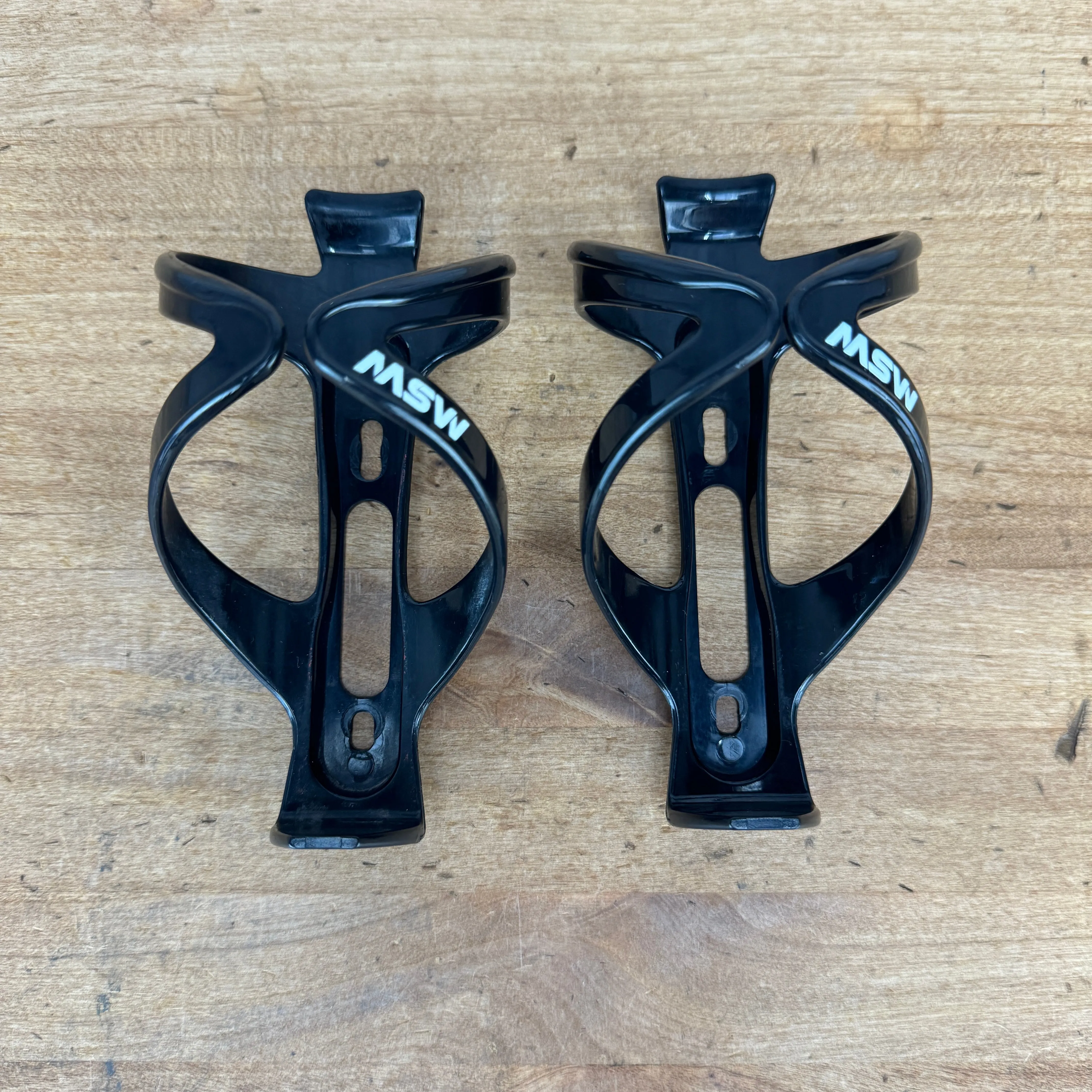 MSW PC-150 Composite Pair Black Bike Water Bottle Cages 66g