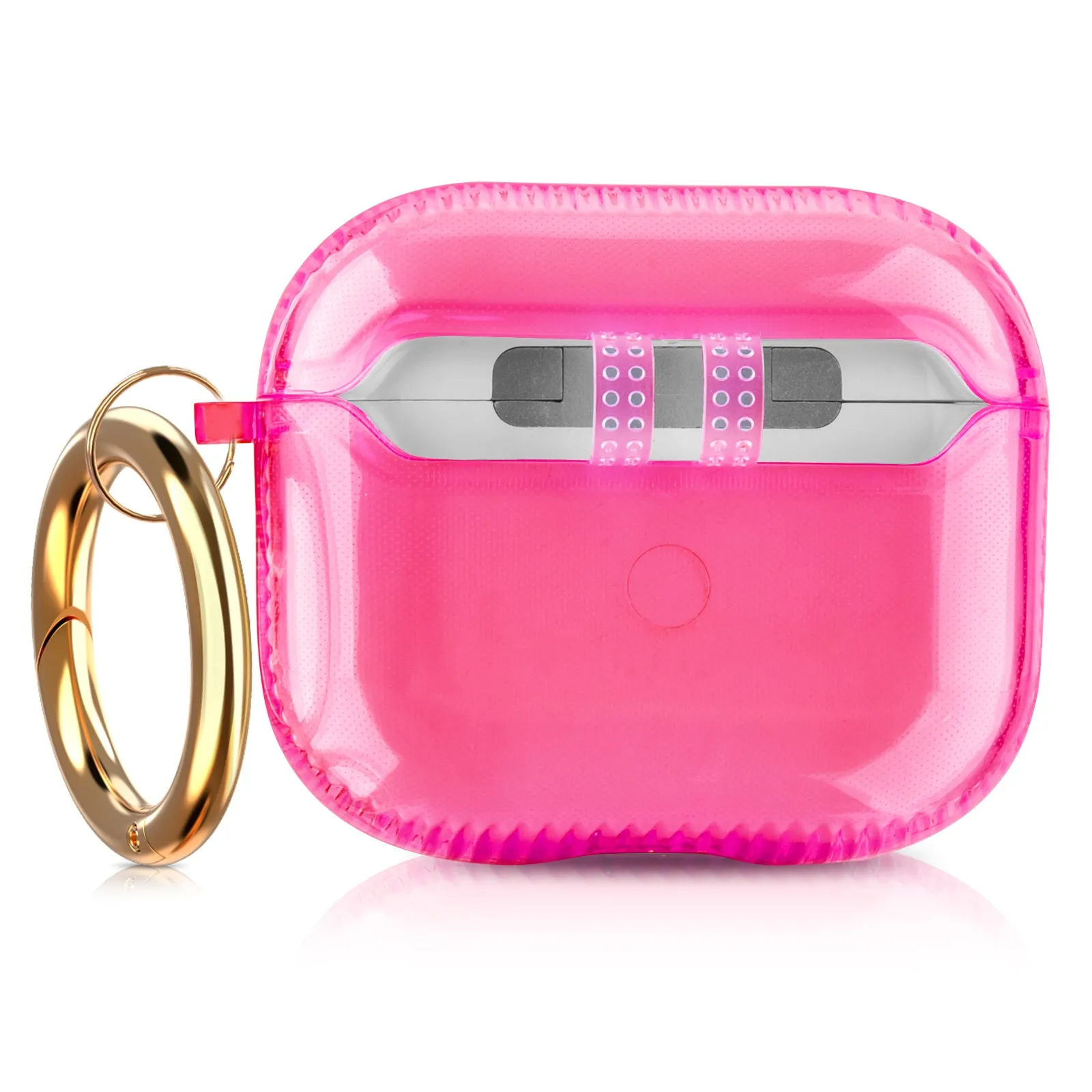 Protective TPU Case for Apple AirPods 3 Generation 3rd with Golden Keychain