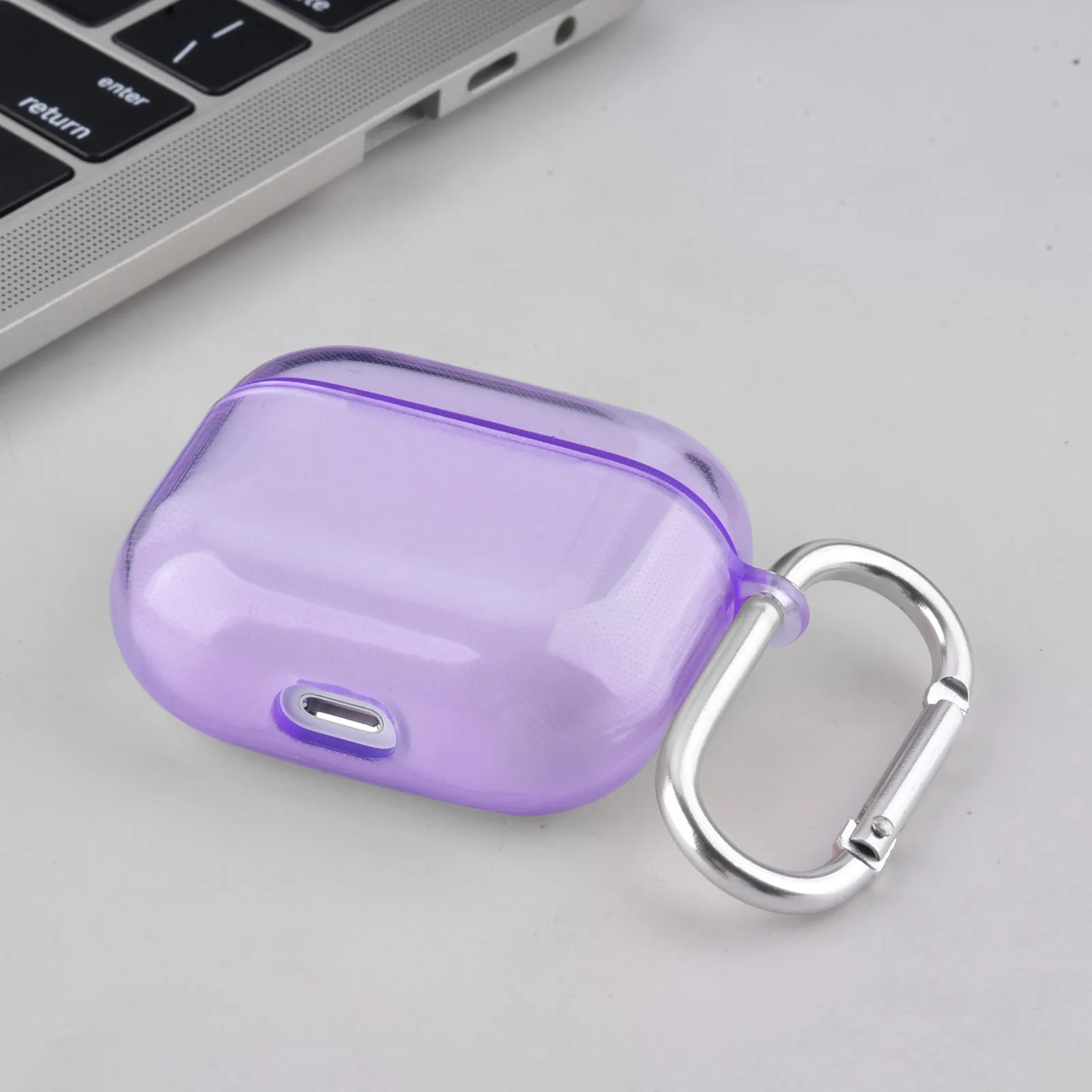 Protective TPU Clear Case for AirPods 3 Case Generation 3rd with Keychain