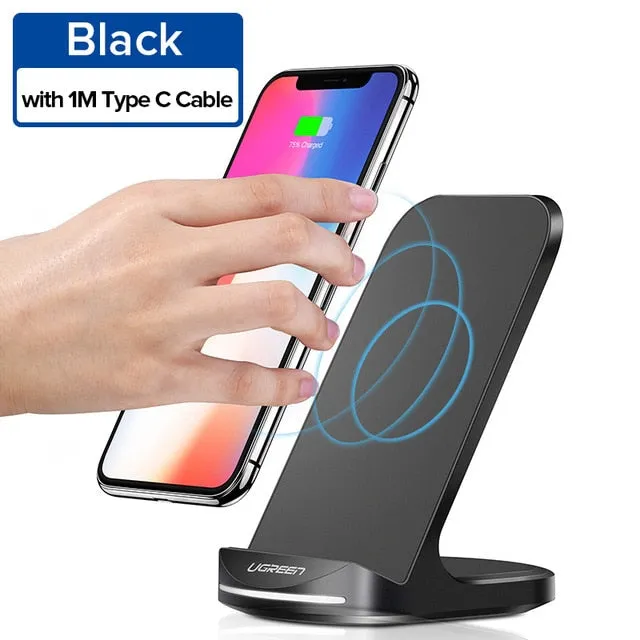 Qi Wireless Charger for iPhone X XS 8 XR Samsung S9 S10 S8 Fast Wireless Charging Dock Station Phone Charger for Xiaomi