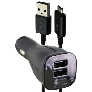 Samsung Fast Charge Dual USB Car Adapter & 5-Ft Micro-USB Cable - Black