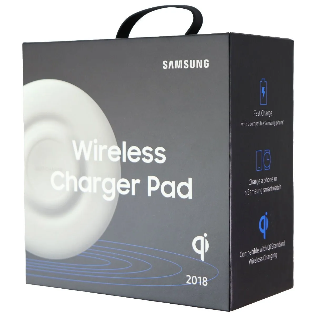 Samsung Wireless Charger (EP-P3100TWEGUS 2018) with Fast Charge for Qi - White