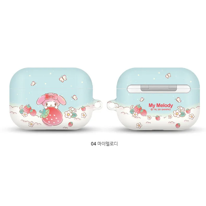 Sanrio Characters Strawberry Hard Apple AirPods Charging Case Cover