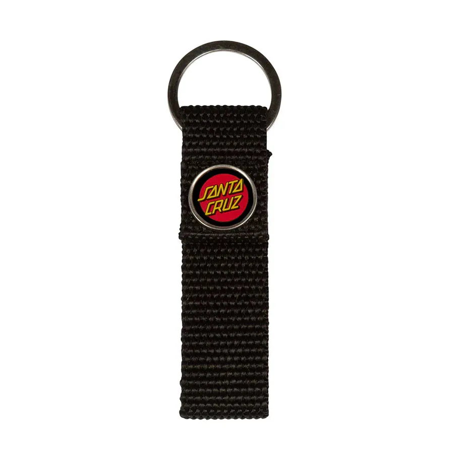 Santa Cruz Classic Dot Web Key Chain Black