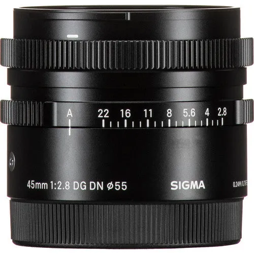 Sigma 45mm f/2.8 DG DN Contemporary Lens for Sony E With Accessories